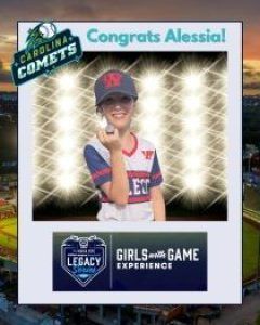Alessia Genovese Carolina Comets girls baseball player