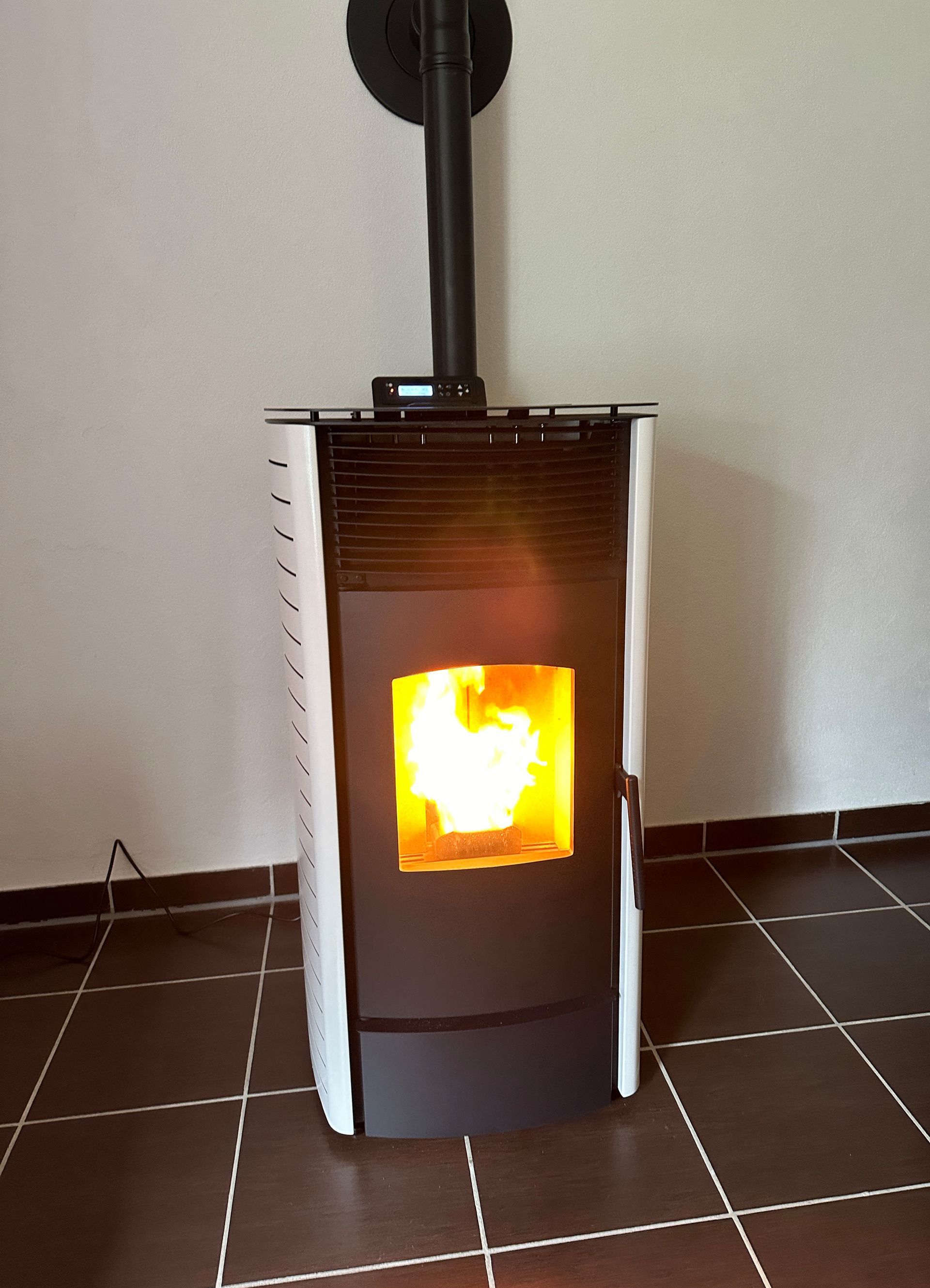 stufa a pellet moderna