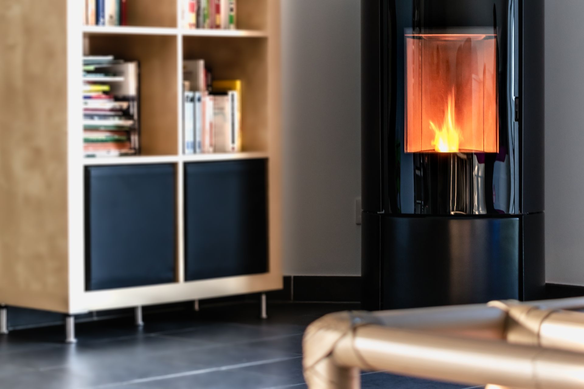 stufa a pellet moderna