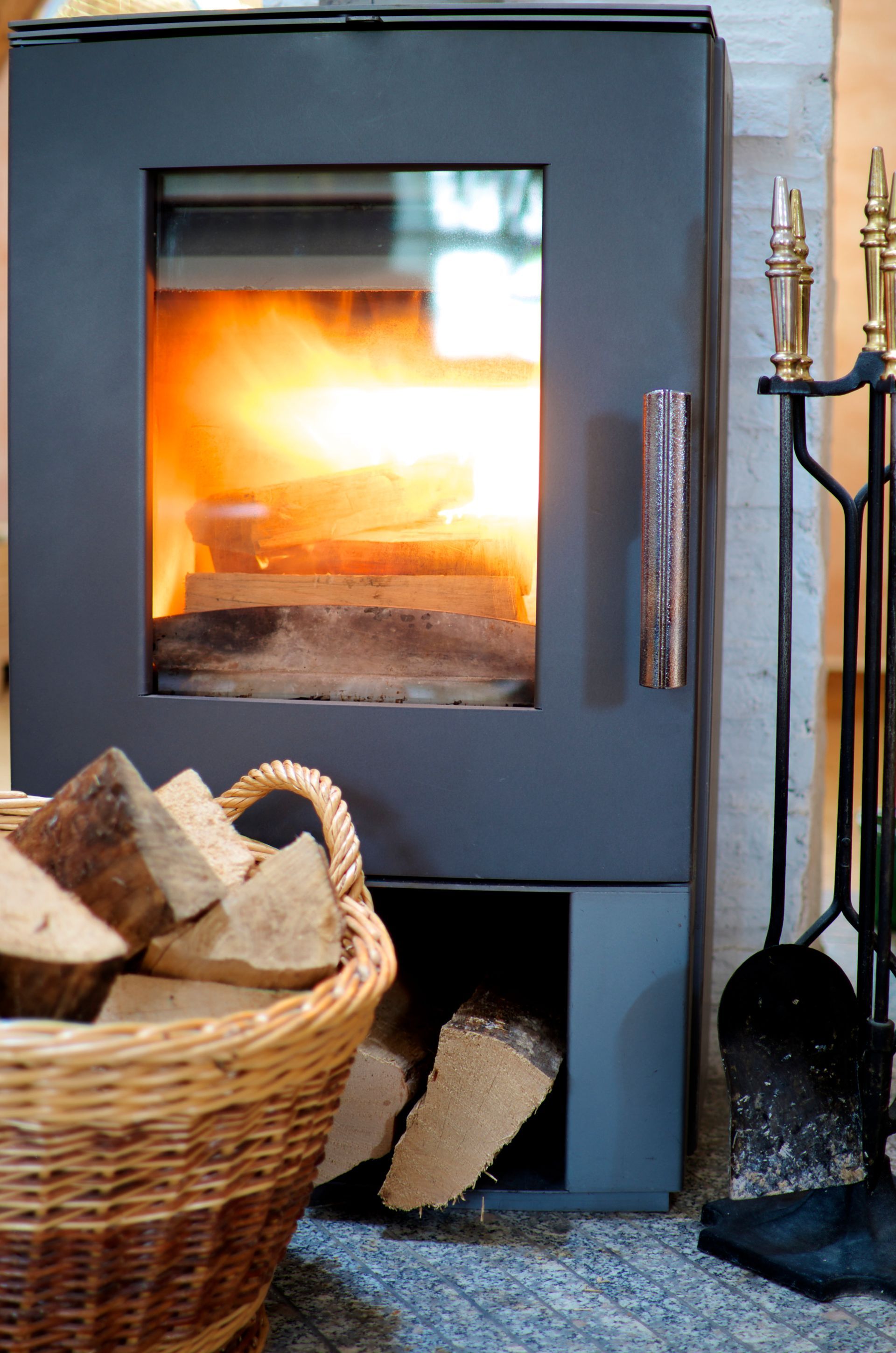 stufa a pellet moderna
