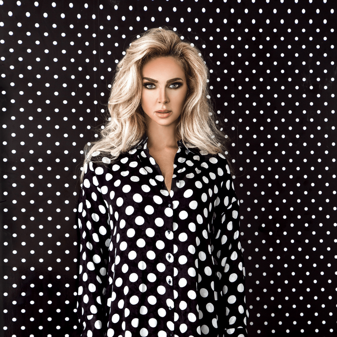 Choco Chalet Lady Poka Dot Lady Black on black