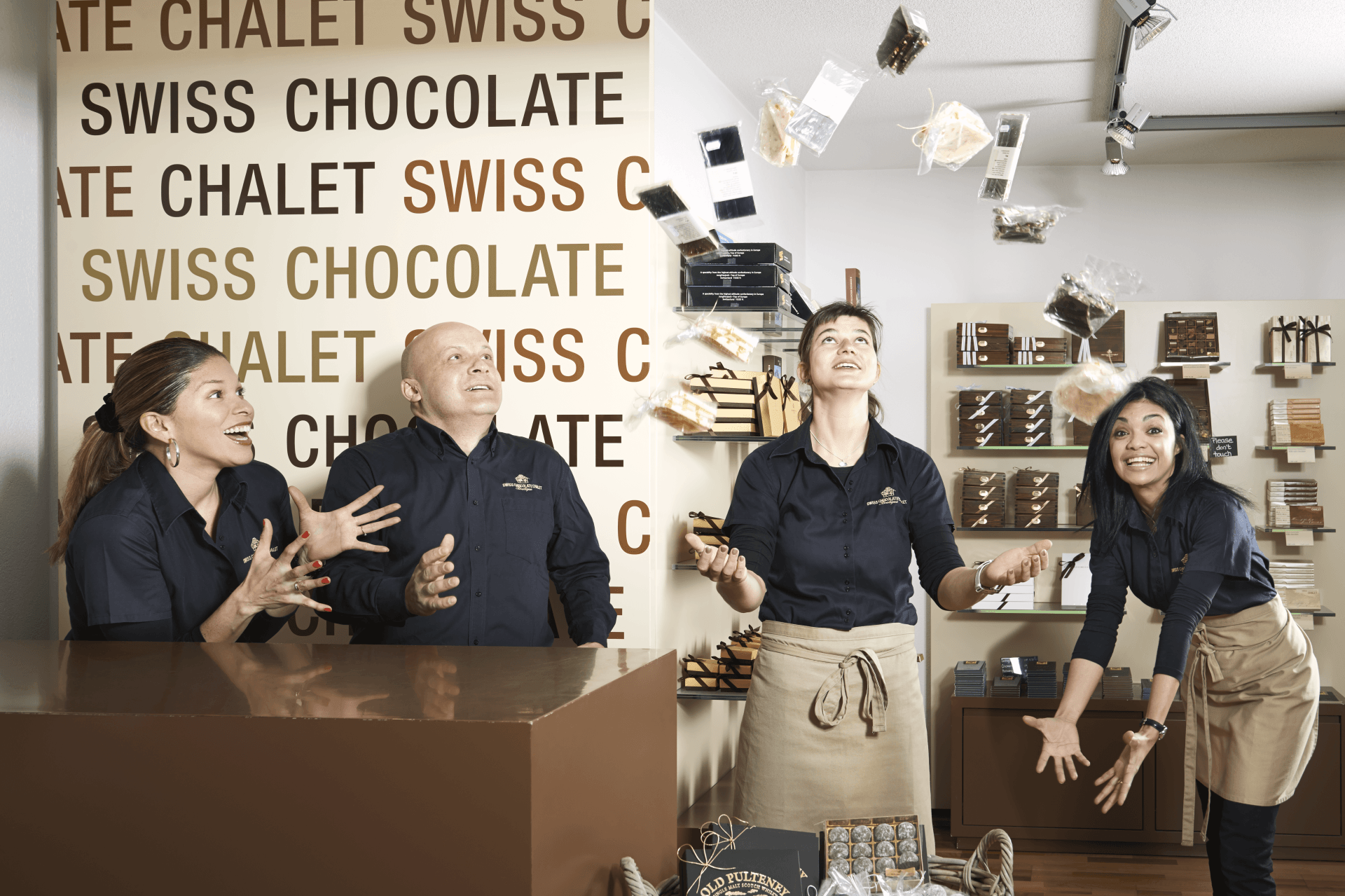 Choco Chalet Team juggling