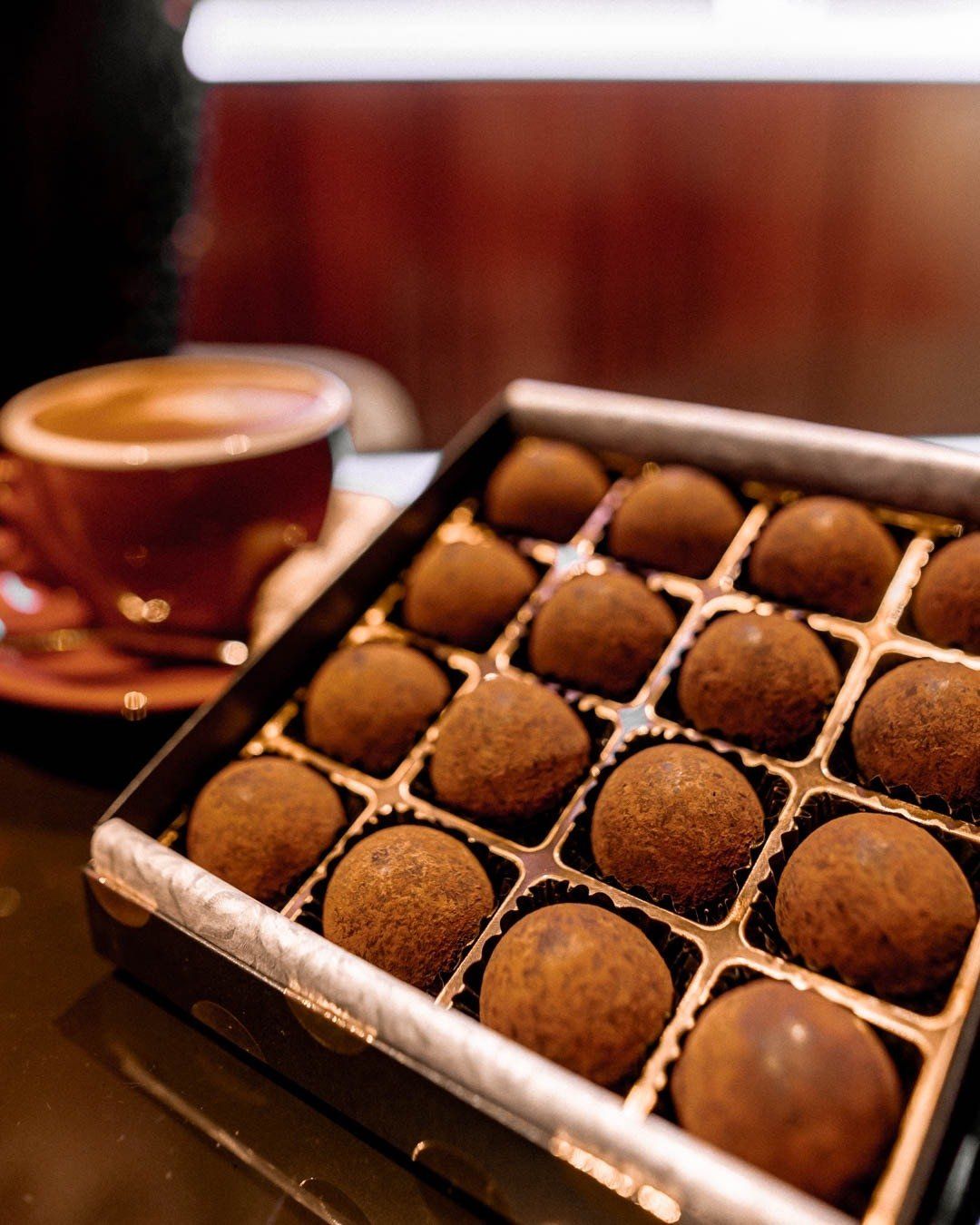 Choco Chalet Chocolate Truffles on table