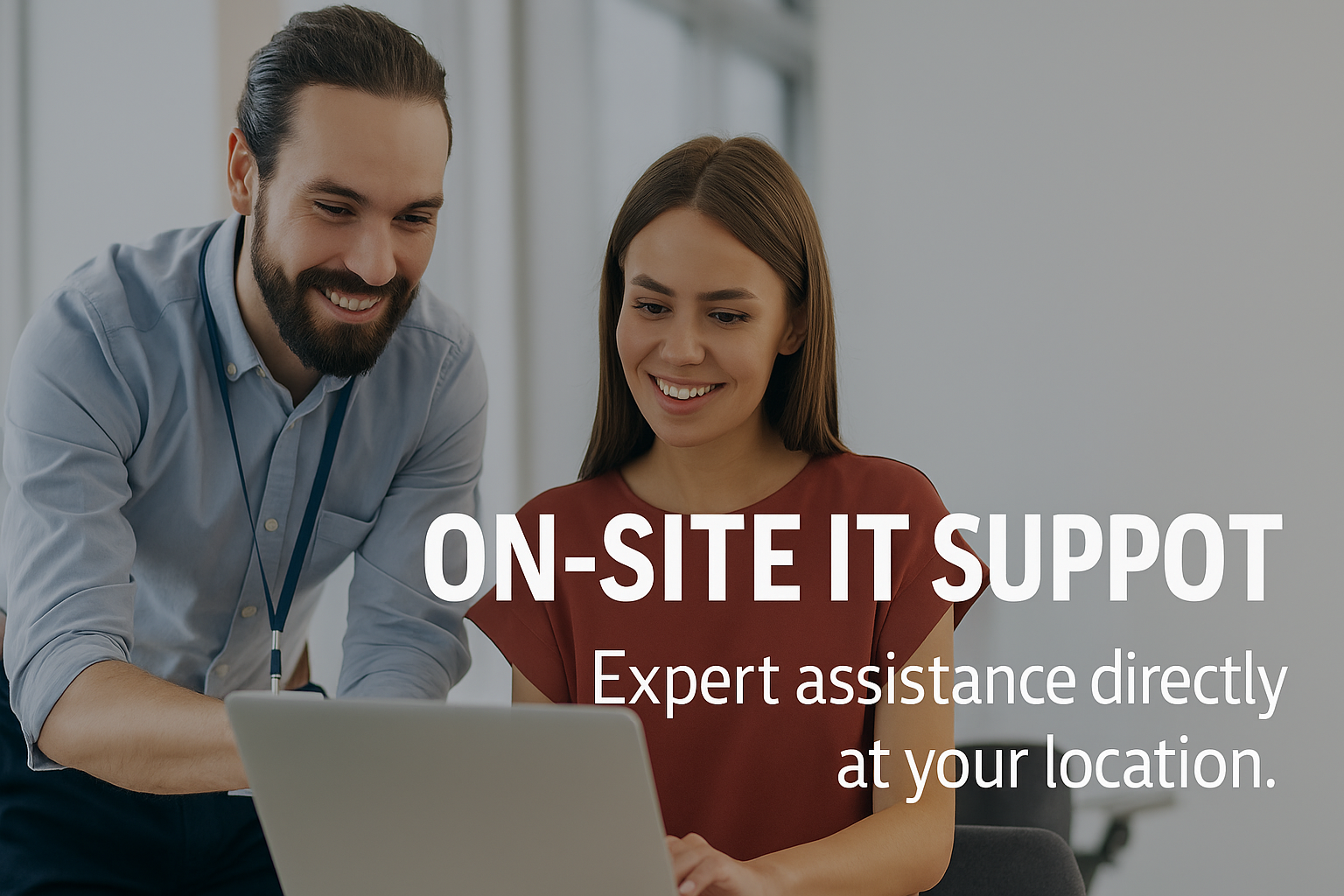 Professional technician providing on-site IT support services in Dubai for SMBs and corporate offices