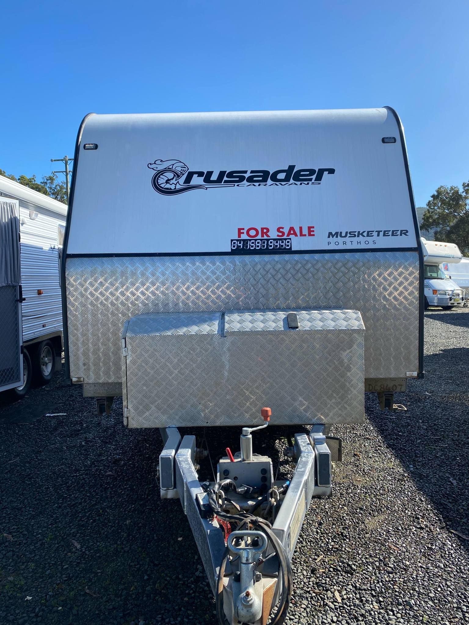 A White and Silver Crusader Caravan for Sale — Great Lakes Caravans & RV P/L In Taree, NSW