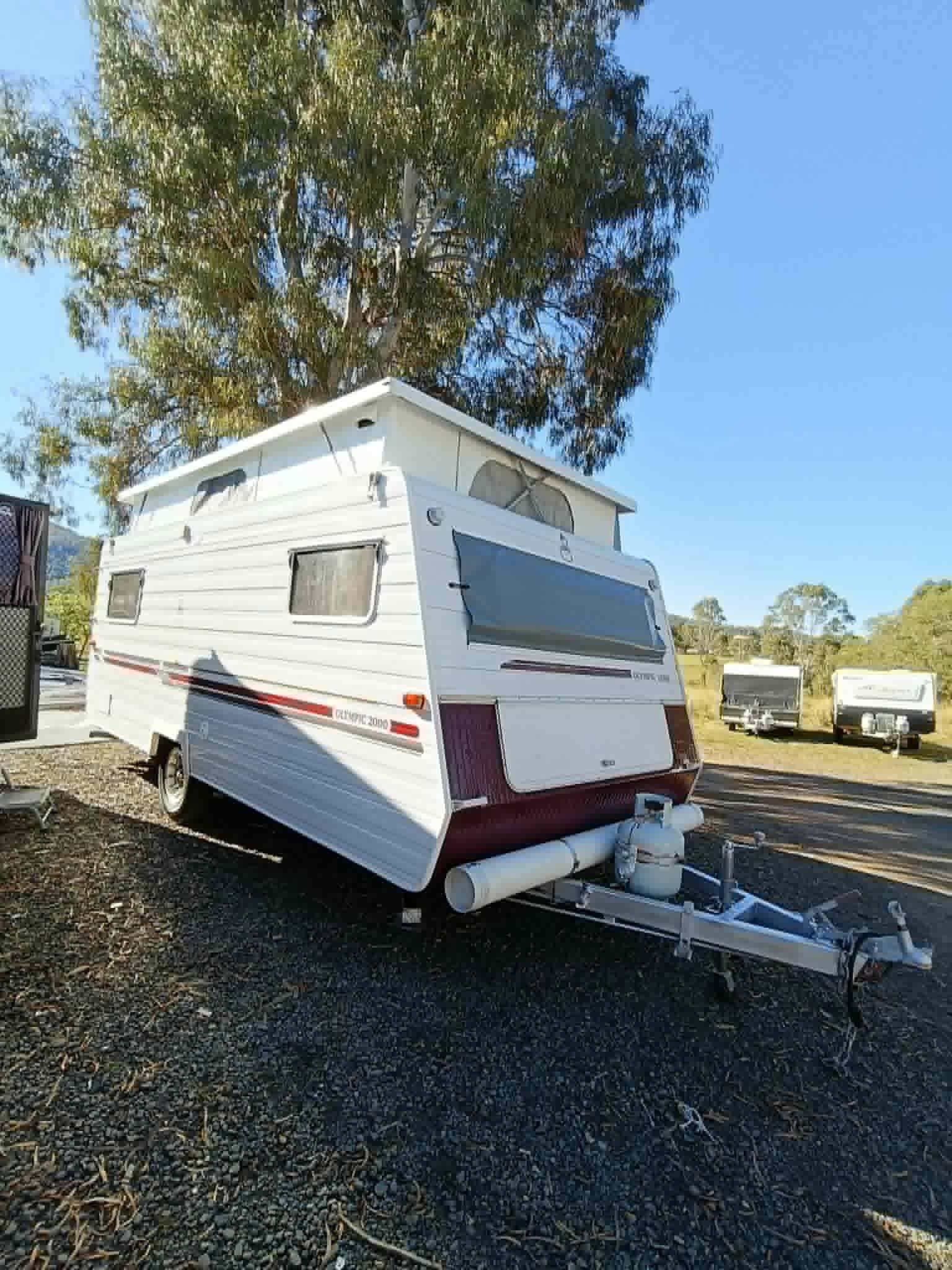 White Caravan Parked in Port Macquarie