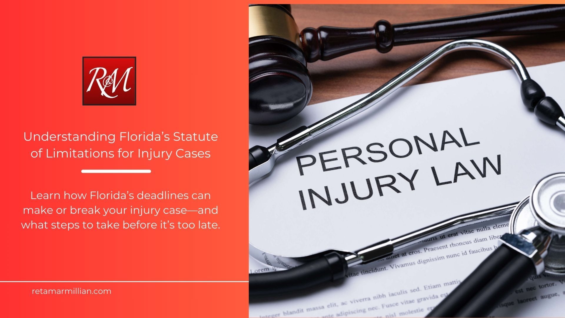 A stethoscope is sitting on top of a piece of paper that says personal injury law.