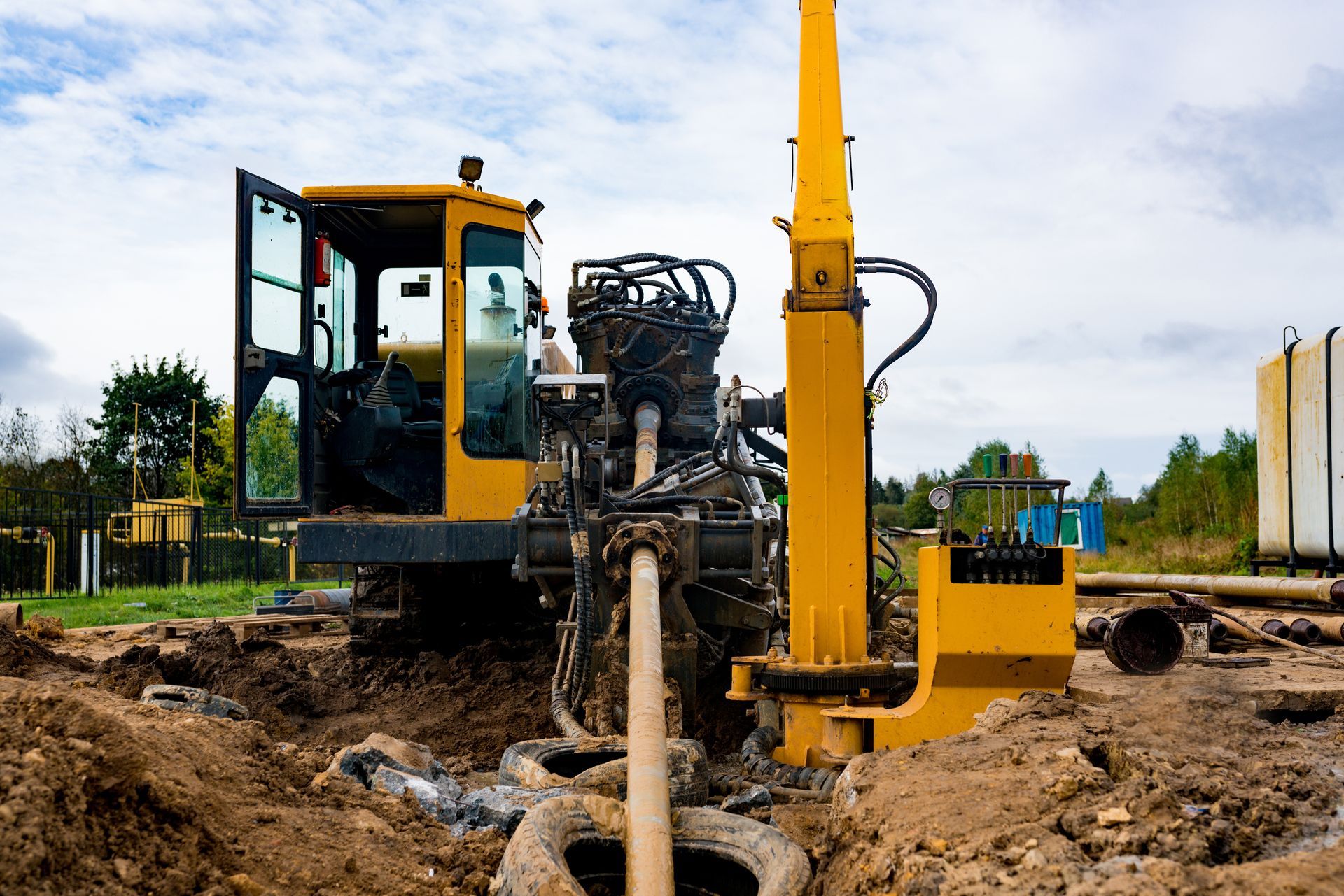 Yellow drilling machine