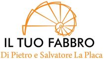 Logo: Orange spiral design above 