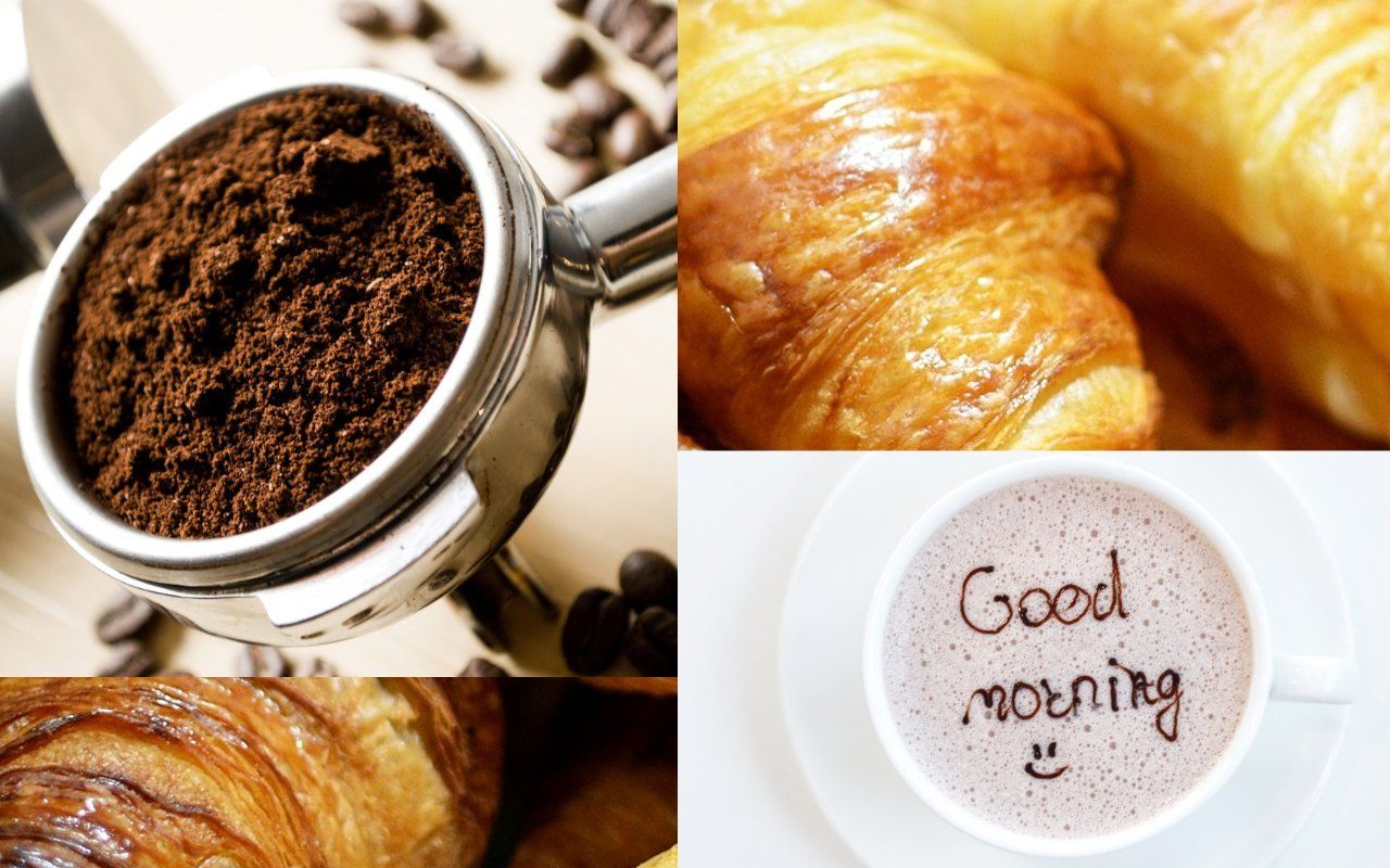 caffe croissant e tazzina