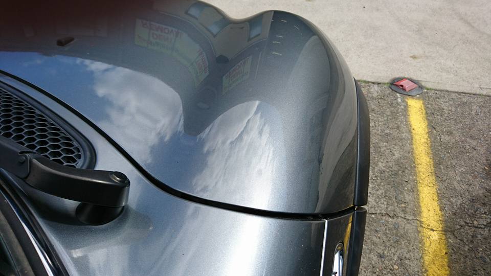 Car Hood Before — Penrith NSW — Dent Ezy Fix P/L