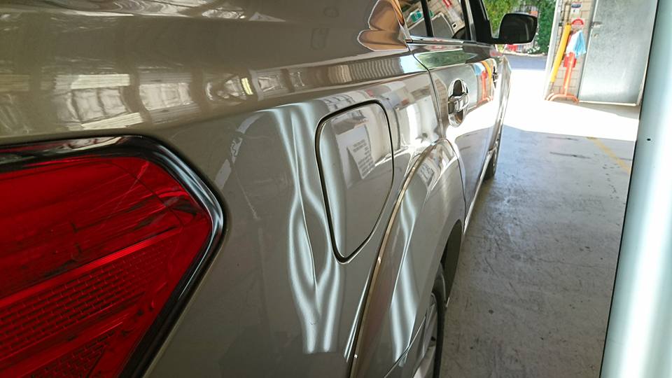 Tan Car Before — Penrith NSW — Dent Ezy Fix P/L