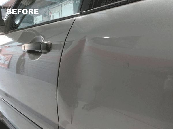 Grey Car Before — Penrith NSW — Dent Ezy Fix P/L