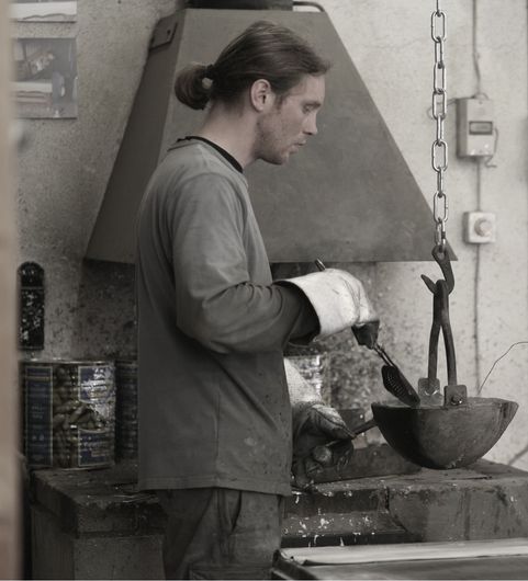 Gießen des Plattenmaterials für Metallpfeifen
