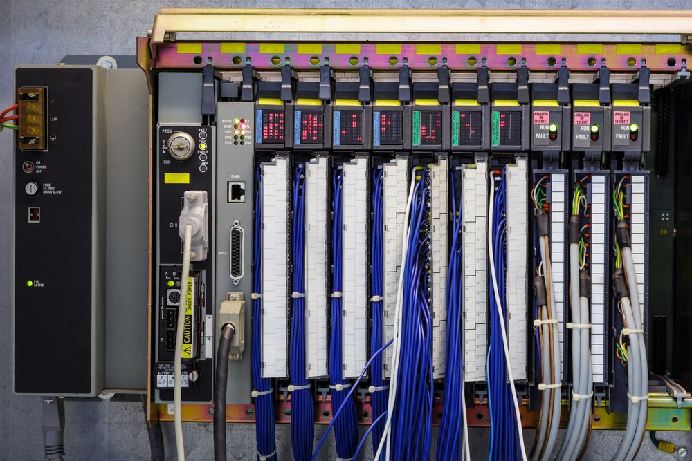 Industrial Control Cabinet With Rows of Electrical Modules — Cairns Excel Electrics In Westcourt, QLD