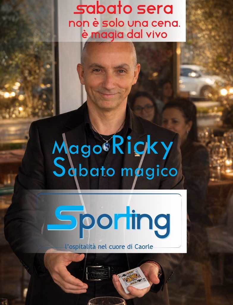 Mago che fa magie tra i tavoli