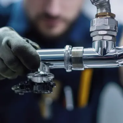 Sage Facilities engineer carrying out plumbing repairs