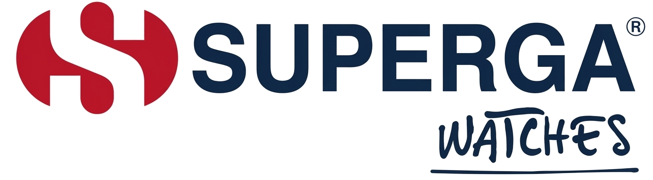 Il logo di Superga Watches presenta un'icona stilizzata a forma di 