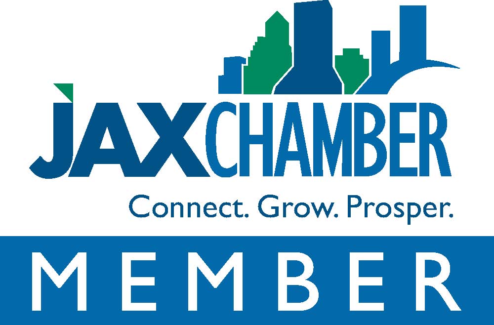 Jax Chamber logo with skyline, text 