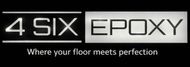 4 Six Epoxy logo with the tagline “Where your floor meets perfection” on a black background