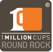 A logo for a company called 1 million cups round rock
