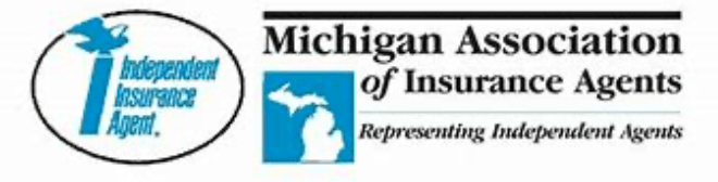 A logo for the michigan association of insurance agents