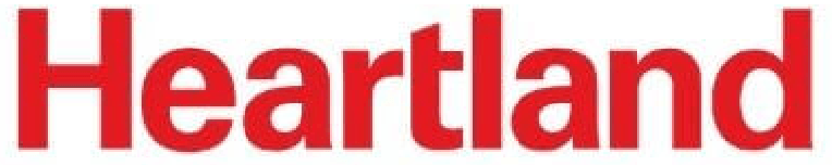A red heartland logo on a white background