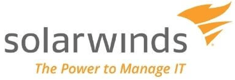 A solarwinds logo that says the power to manage it
