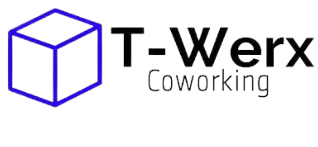 A logo for a company called t-werx coworking