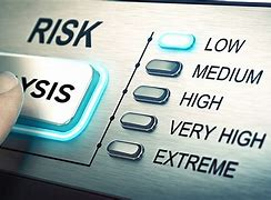 A person is pressing a button that says risk on it.