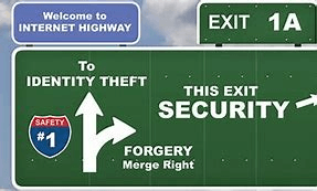 A green highway sign that says welcome to internet highway