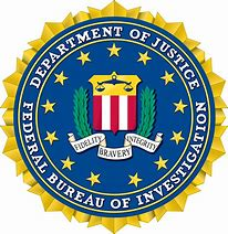 The seal of the department of justice federal bureau of investigation.
