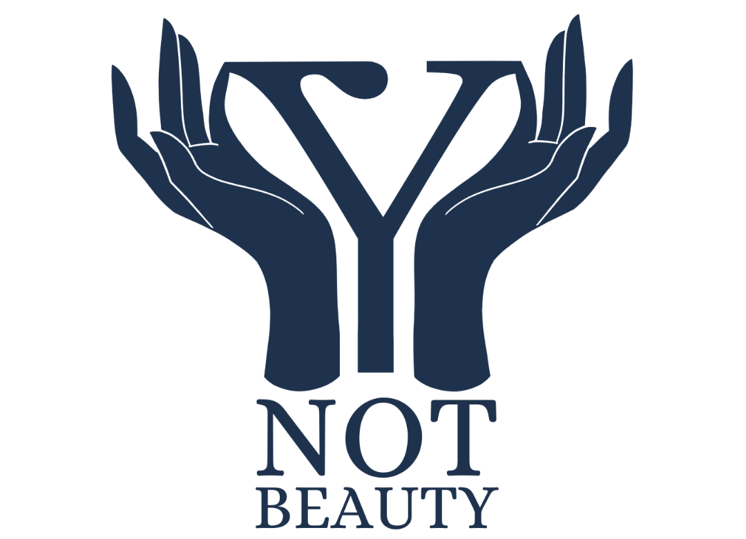 A logo for a company called Y not beauty