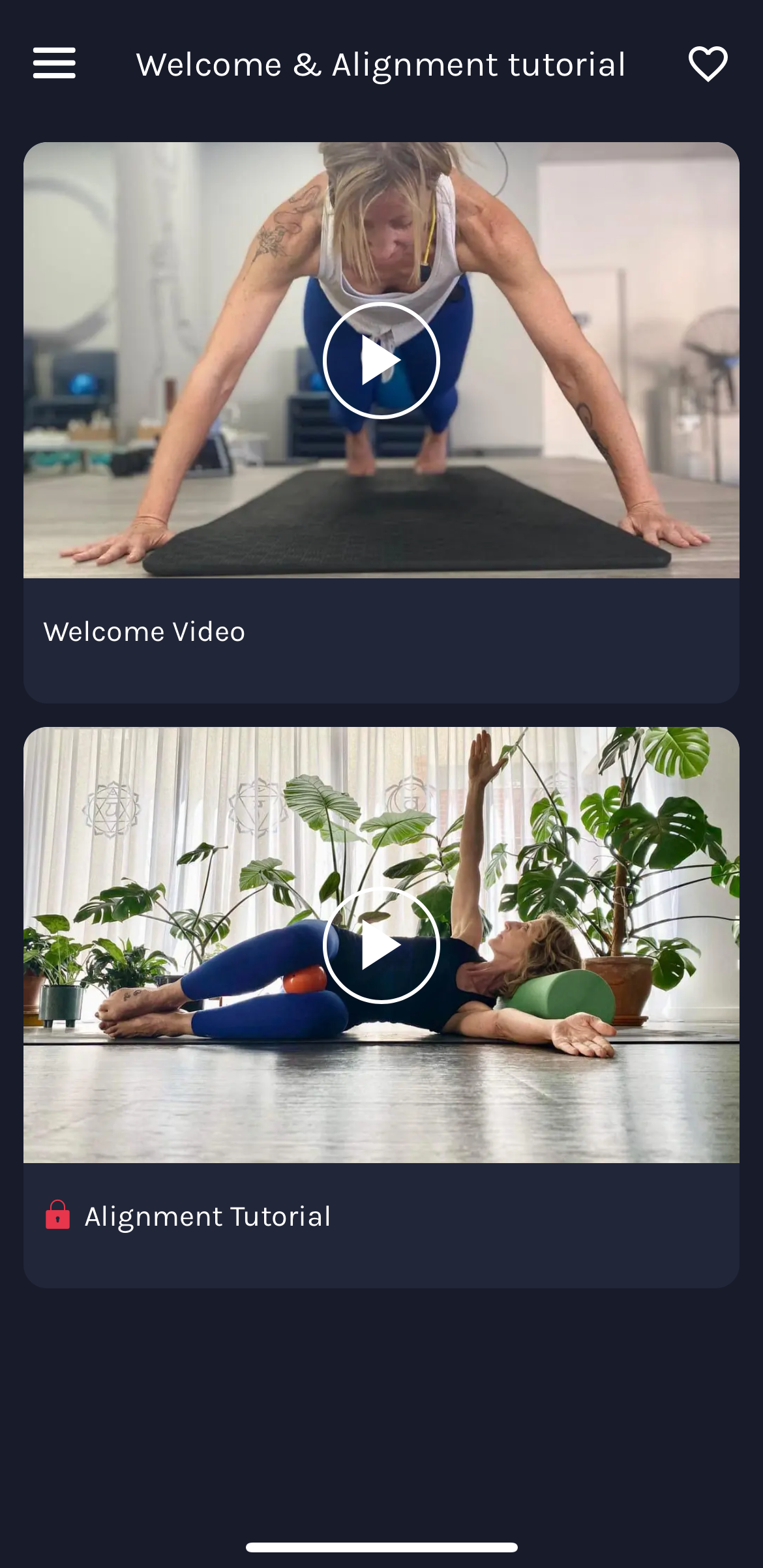 A woman is doing a yoga pose on a yoga mat. movement evolution studio mobile app screen shot