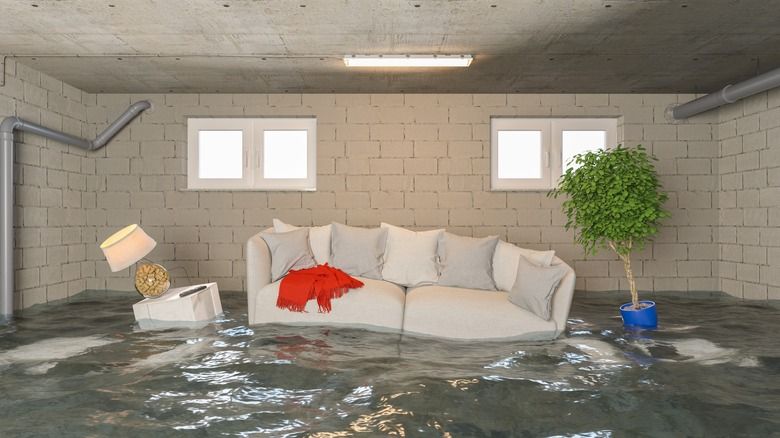 Basement Windows — Concrete Foundation with Waterproofing Foam in Franklin, WI