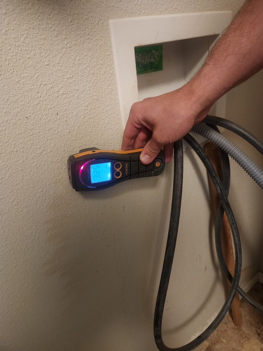 wet wall with leaking water — water damage restoration meridian
