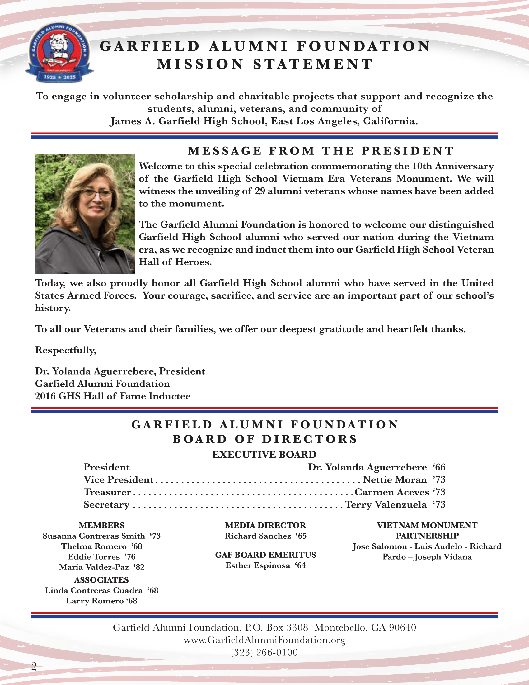 Flyer for Griffen-John Foundation scholarship program with a woman’s portrait and application details