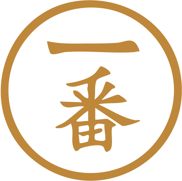 Caracteres kanji dourados
