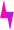 Magenta lightning bolt icon on a white background