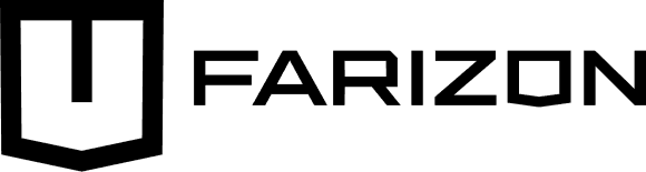 The Farizon logo consisting of a shield icon with a central vertical bar, followed by the word 