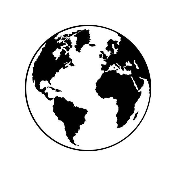 A bold black outline of the Australian continent with a small triangle pointing downwards below the southeastern coast.