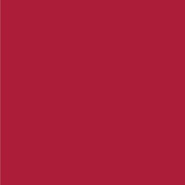 Solid deep red background.