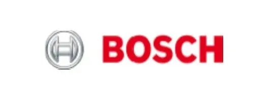 Bosch logo: silver emblem and red 
