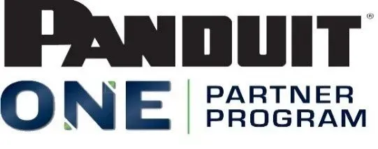 Panduit One Partner Program logo. Black text above: 