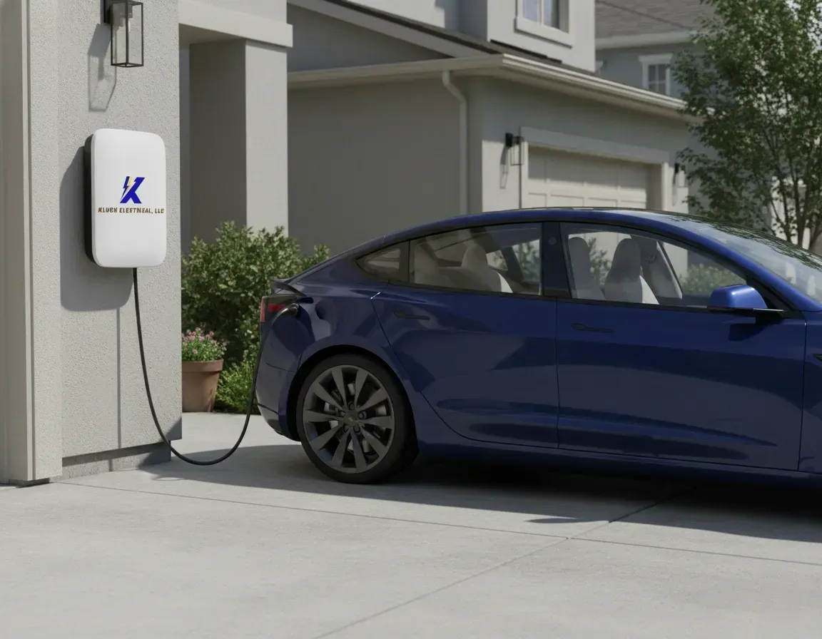 EV charger installation in Burlington NC by licensed electrician
