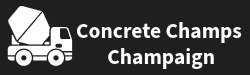 Concrete Champs logo with a cement truck