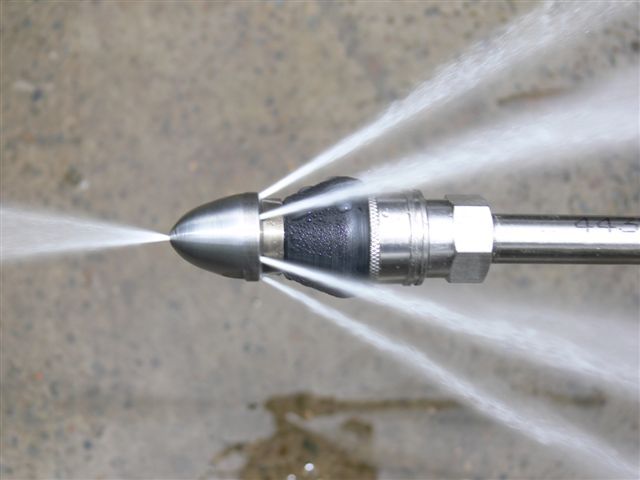 A Jetter With Water Spraying Out That Needs Repairing — Torque Tech Supply & Repairs In Port Macquarie, NSW