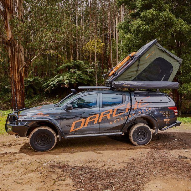 Overland Pickup with Rooftop Tent and Gear — Opposite Lock In Wodonga, VIC