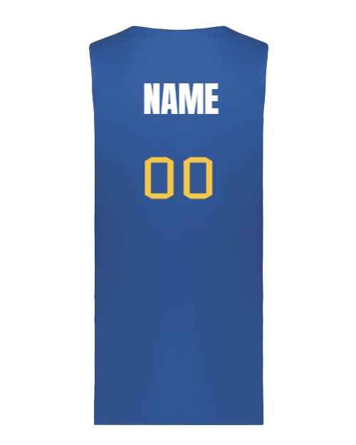 Blue basketball jersey with 