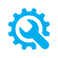 Wrench in gear icon used to represent expert diesel mechanic and repair services in Wallington NJ.
